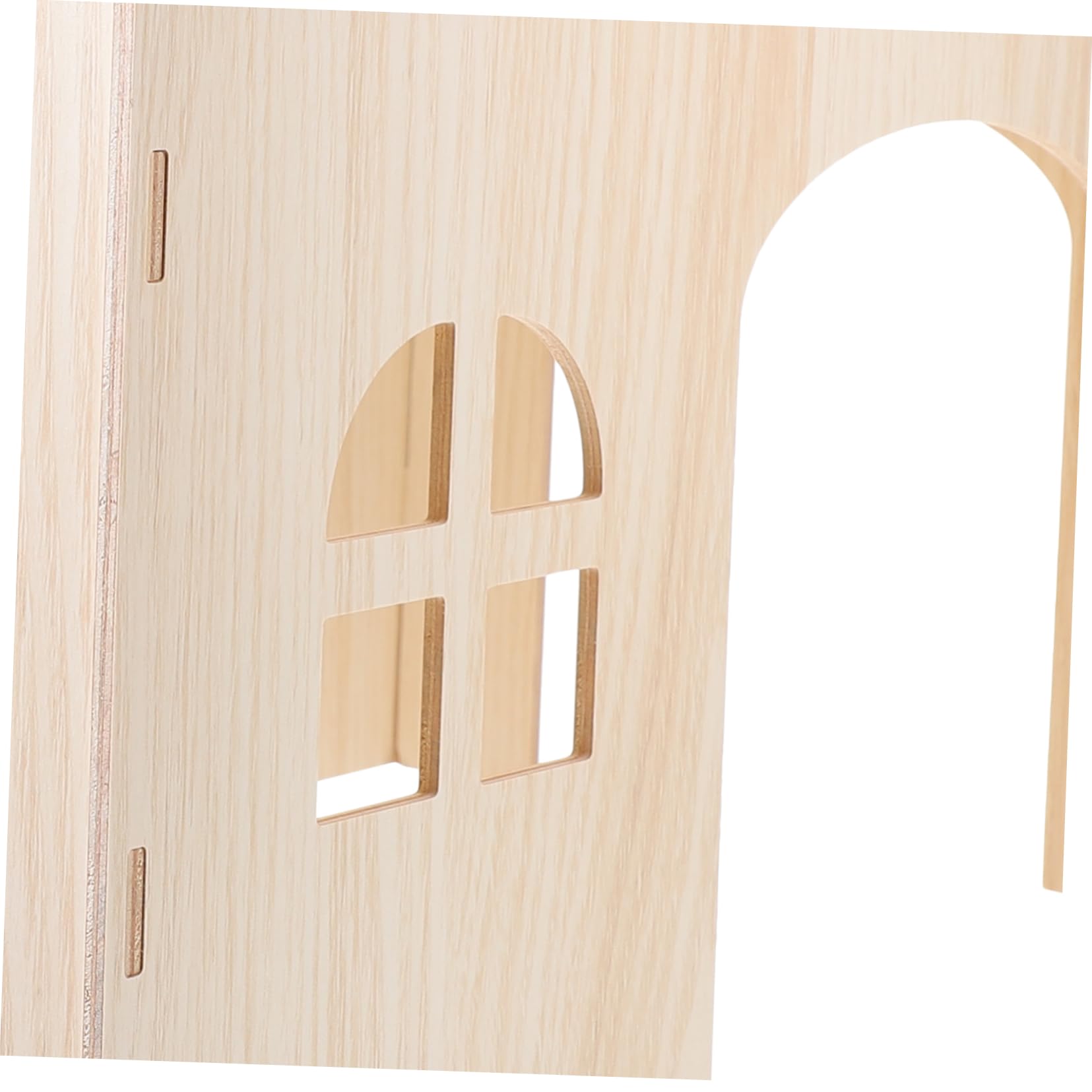minkissy Casa de Madera Beige para Conejos y Ardillas, Nido Seguro y Cómodo para Mascotas Pequeñas, Zona de Juegos y Escondite Natural para Roedores