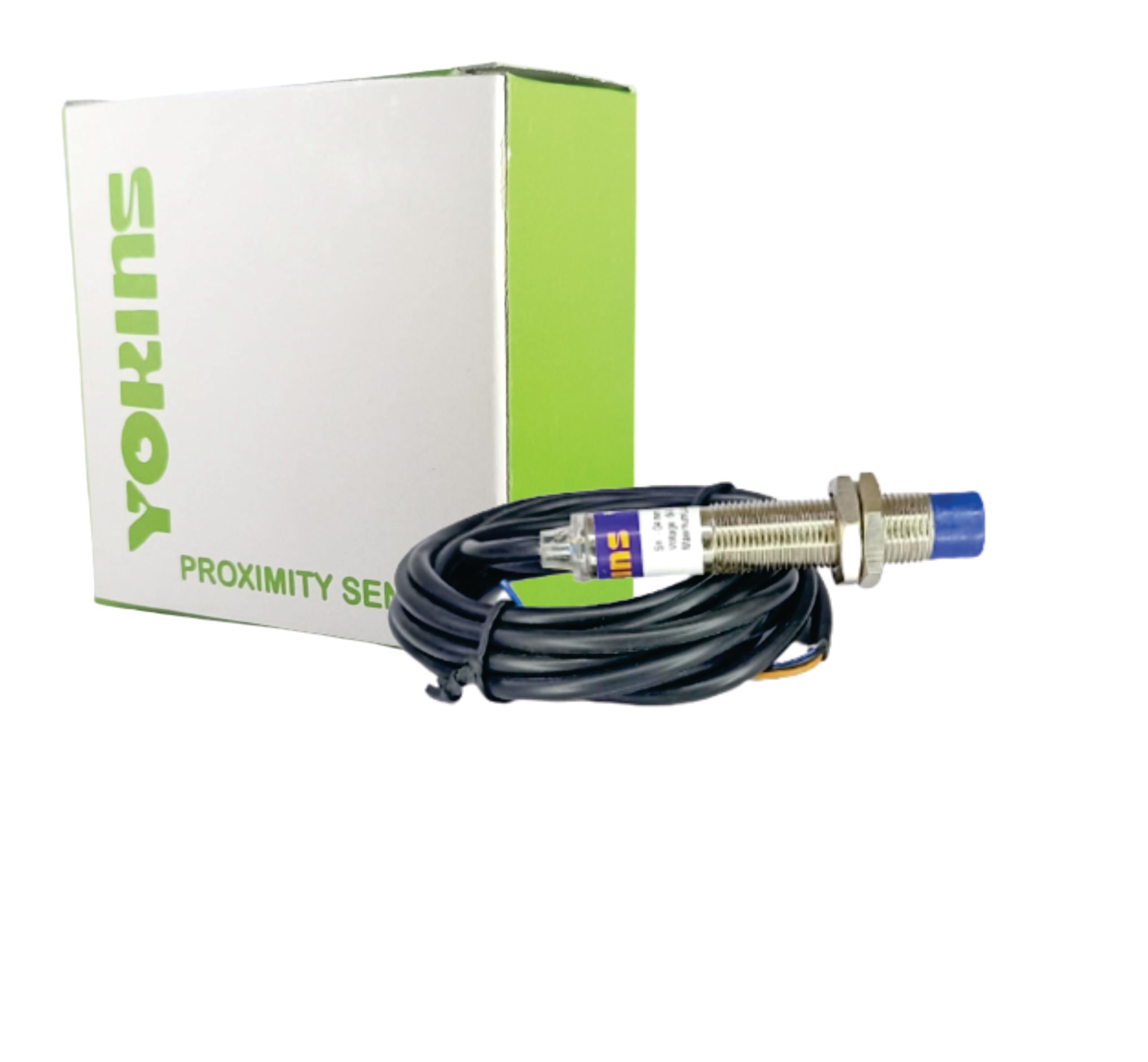 Yokins Inductive Proximity Sensor switch PNP NO 06-36V DC 12mm, SENSING 4mm with 2 MTR 3 Core Cable - Image 5 thumbnail