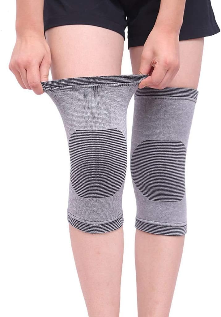 1Pair Elasticated Knee Pads Knee Support Brace Leg Arthritis Injury Sleeve Elasticated Bandage Ankle Brace Support
