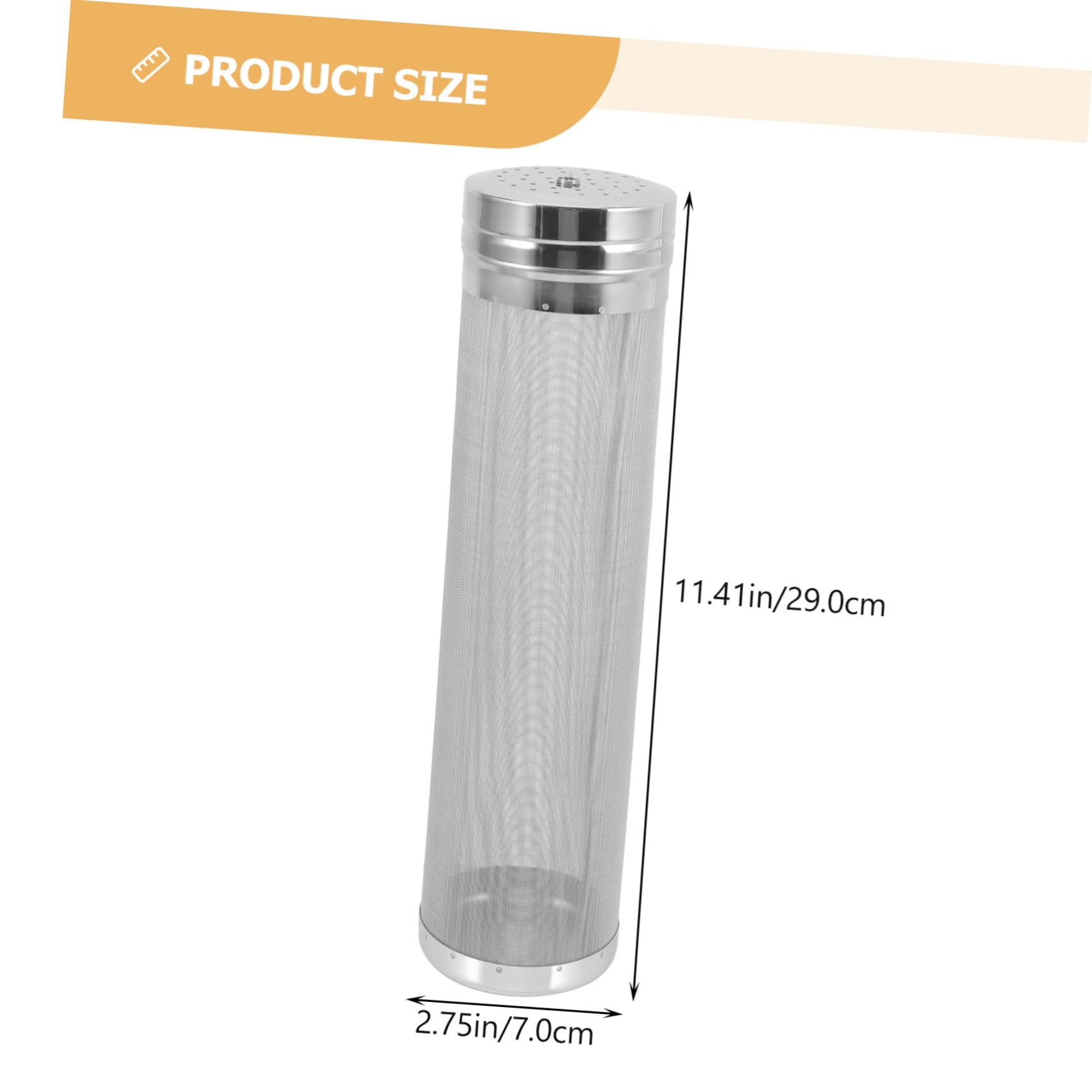 OFFSCH Hop Filter Strainer Tube Mesh Brewing Accessory for Mellow for Home Brewing Tea Easy to Clean and Store