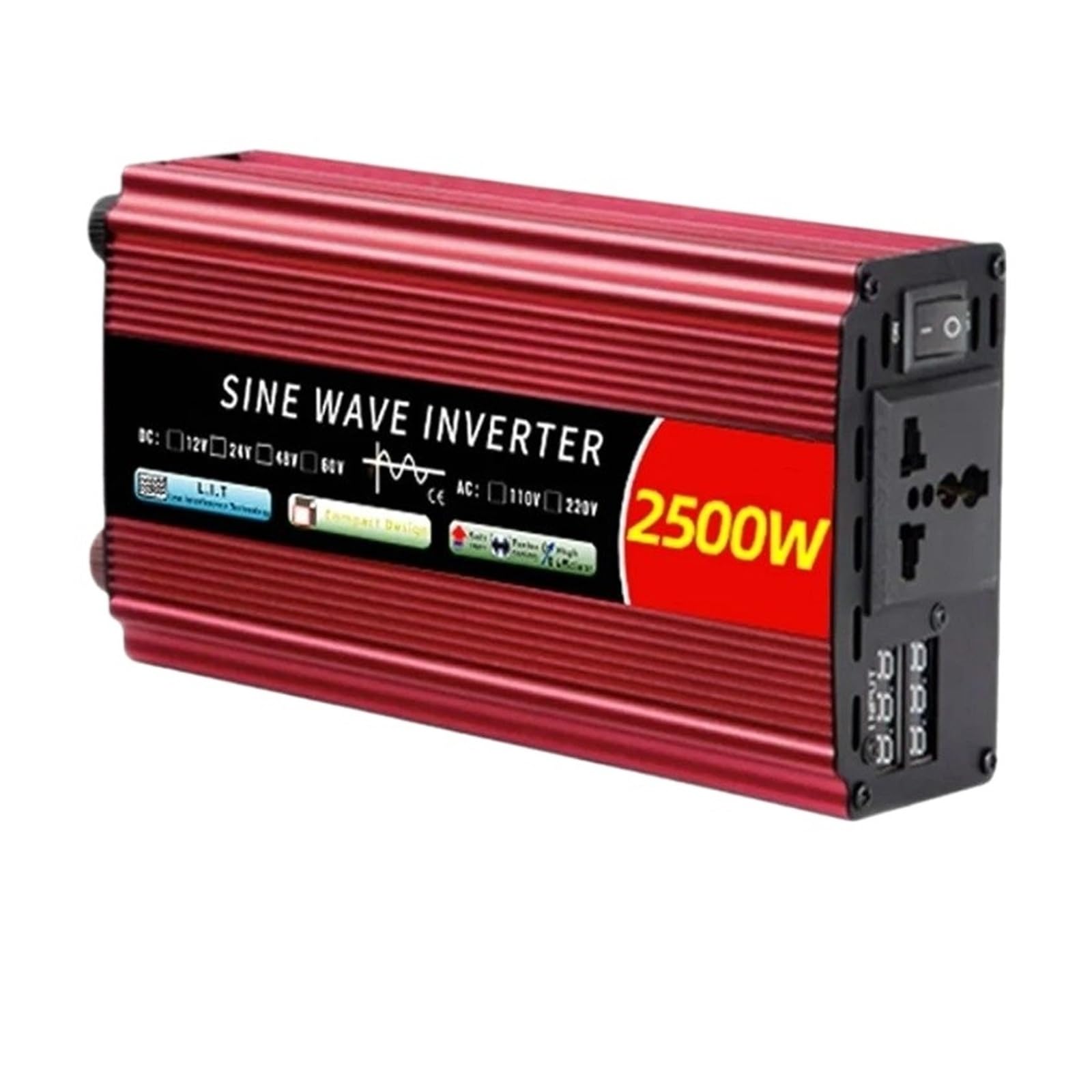 Inverter Auto Convertitore 5000W 4000W 3000W 2000W 12v/24v 110v/220v DC AC 50/60HZ Convertitore Potenza Portatile LCD Onda Sinusoidale Per Pura