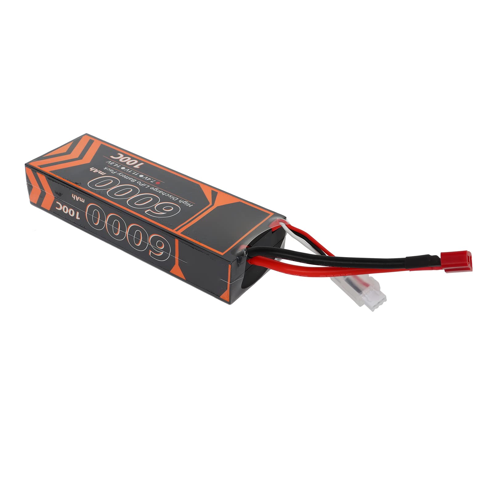 Batteria Lipo RC ad alte prestazioni 6000mAh 7.4V 2S a forma di T per modello di auto elicottero RC