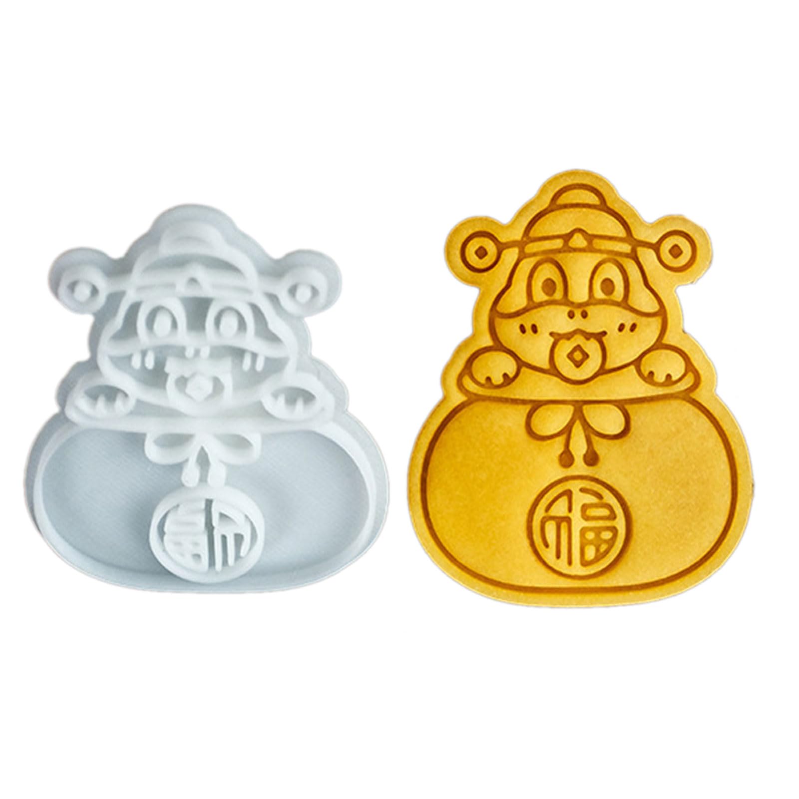 Tsophreniq Unique 2025 Snake Year Cookie Make Unique 2025 Snake Year Cookie Embosser with Detailed Fortunes Bag Molds Family Gathering Bakewares