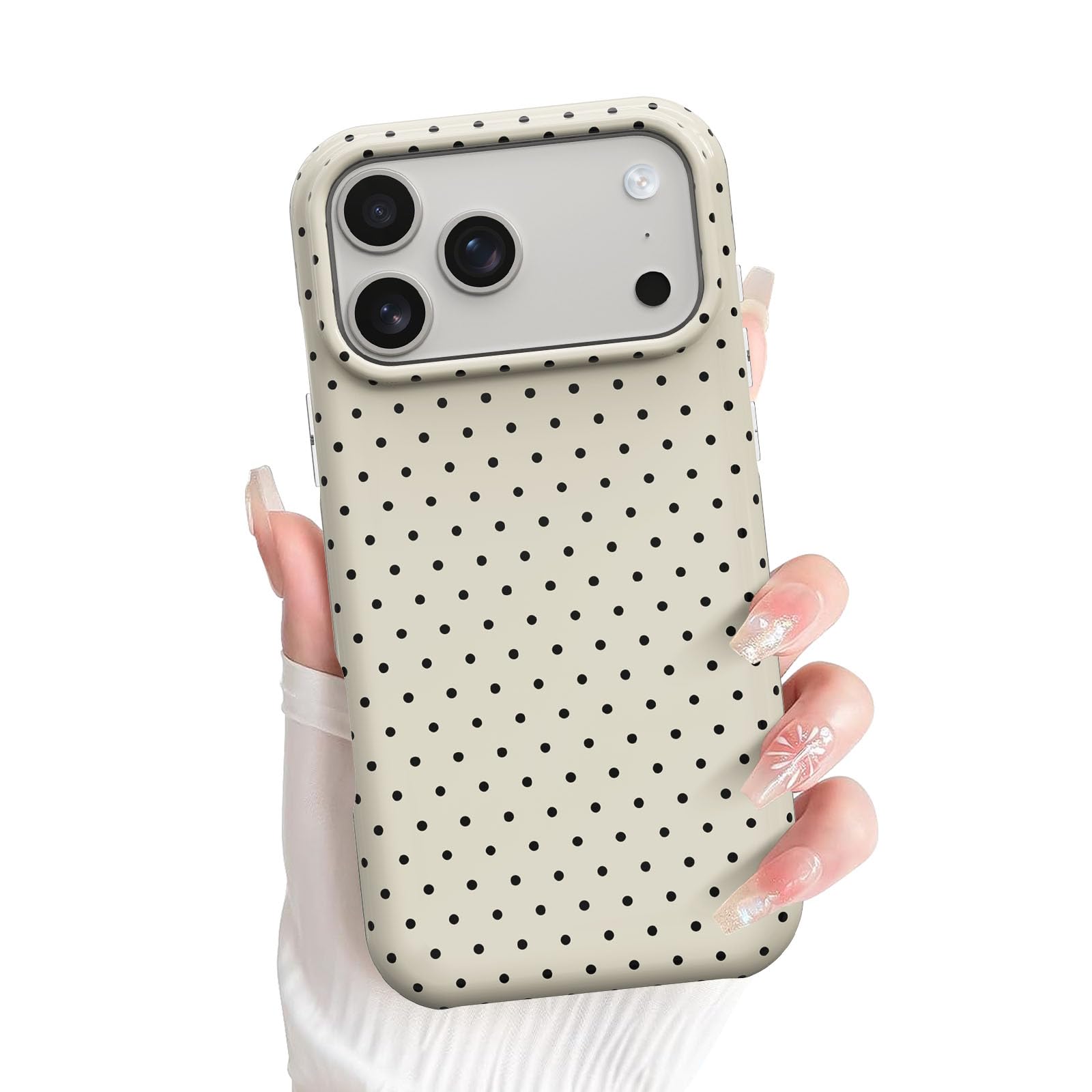 EYZUTAK Magnetic Case for iPhone 18 Pro/17 Pro 6.3 inch, Polka Dot, Yellow