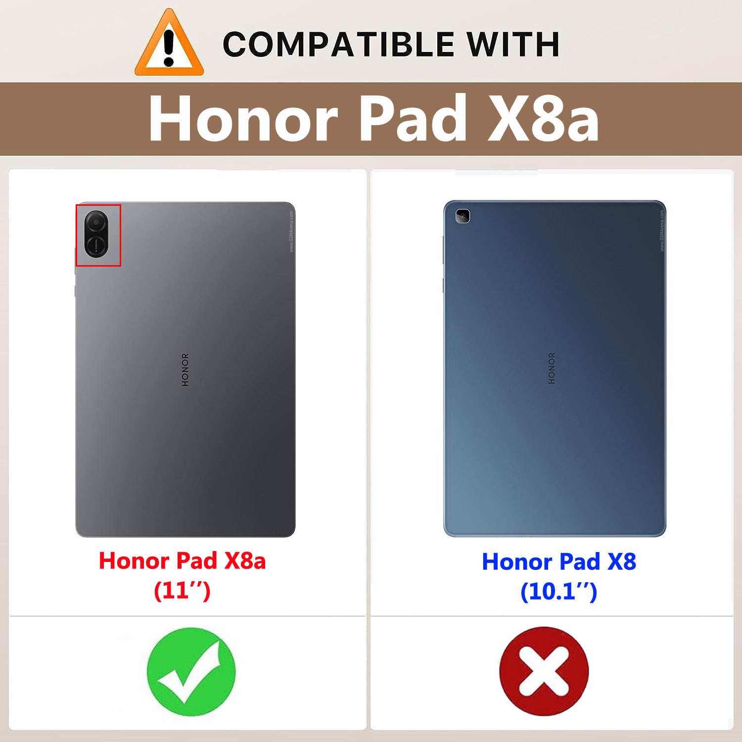 Bezprzewodowa klawiatura Bluetooth z etui do tabletów Honor Pad X8a | Honor Pad X8b | Honor Pad X10 (11 cali) – etui z klawiaturą i myszką z gładzikiem