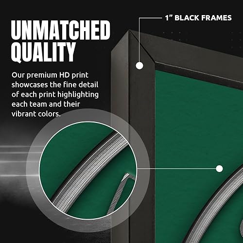 Miniatura 3 de Sporticulture Arte de Pared de Fútbol en Vinilo con Marco Decorativo en Estilo de Disco de Vinilo - 13X13 Pulgadas, Pósteres de la NFL para New York