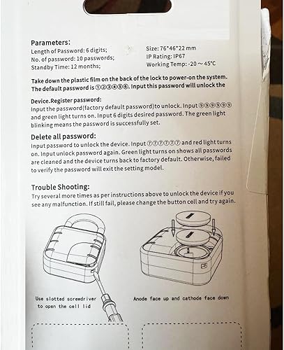 Miniatura 6 de Cerradura de combinación, cerradura de casillero de contraseña de 6 dígitos, candado digital de código de aleación de aluminio, candado seguro de