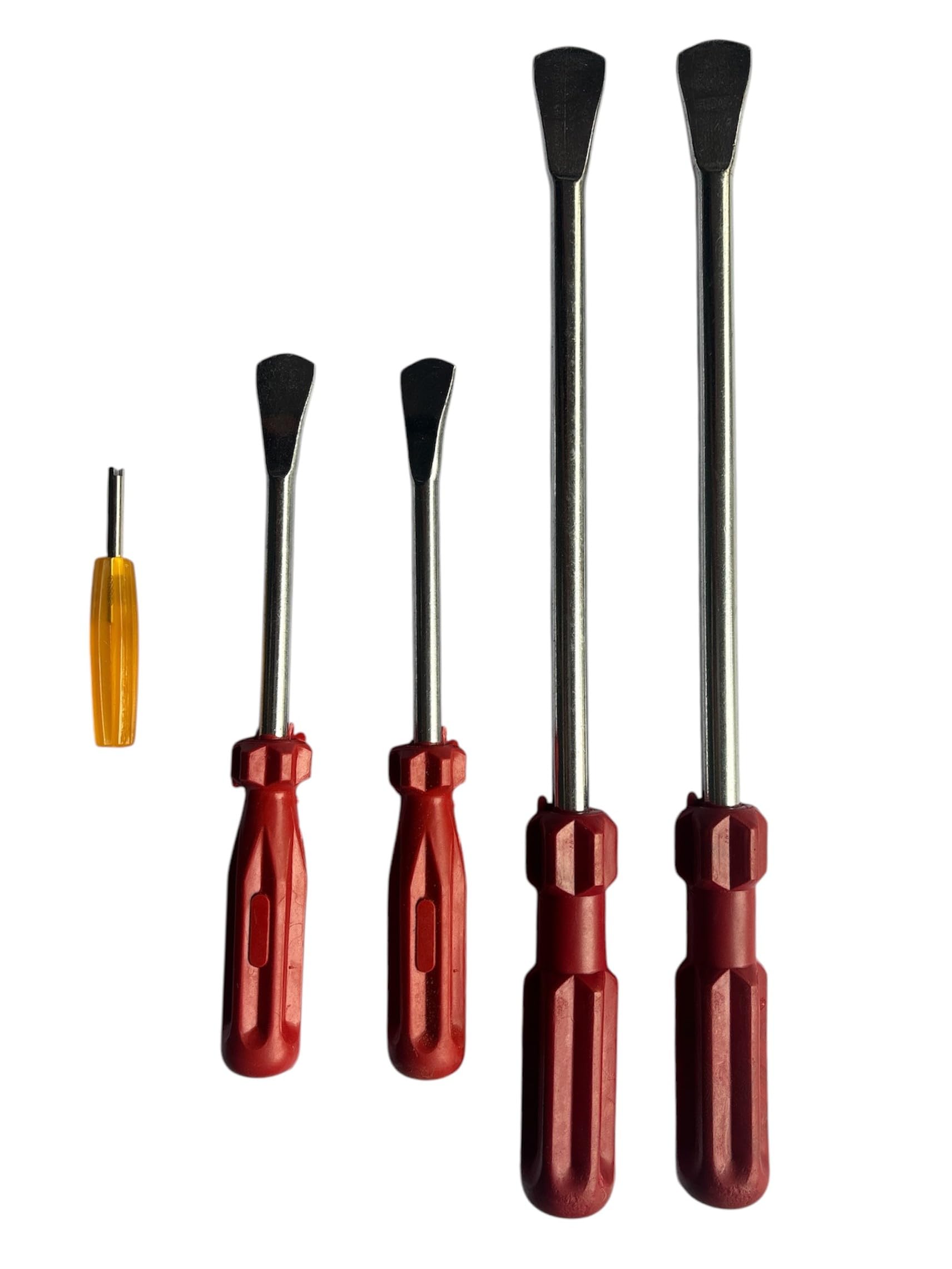 Heavy Duty 1 Pair Long Bike TYRE Lever & 1 Pair Cycle TYRE Lever |Portable Tool for Bicycle, Motorbike for tubed Type tyre | 1 Valve stem Opening Tool |-image-32
