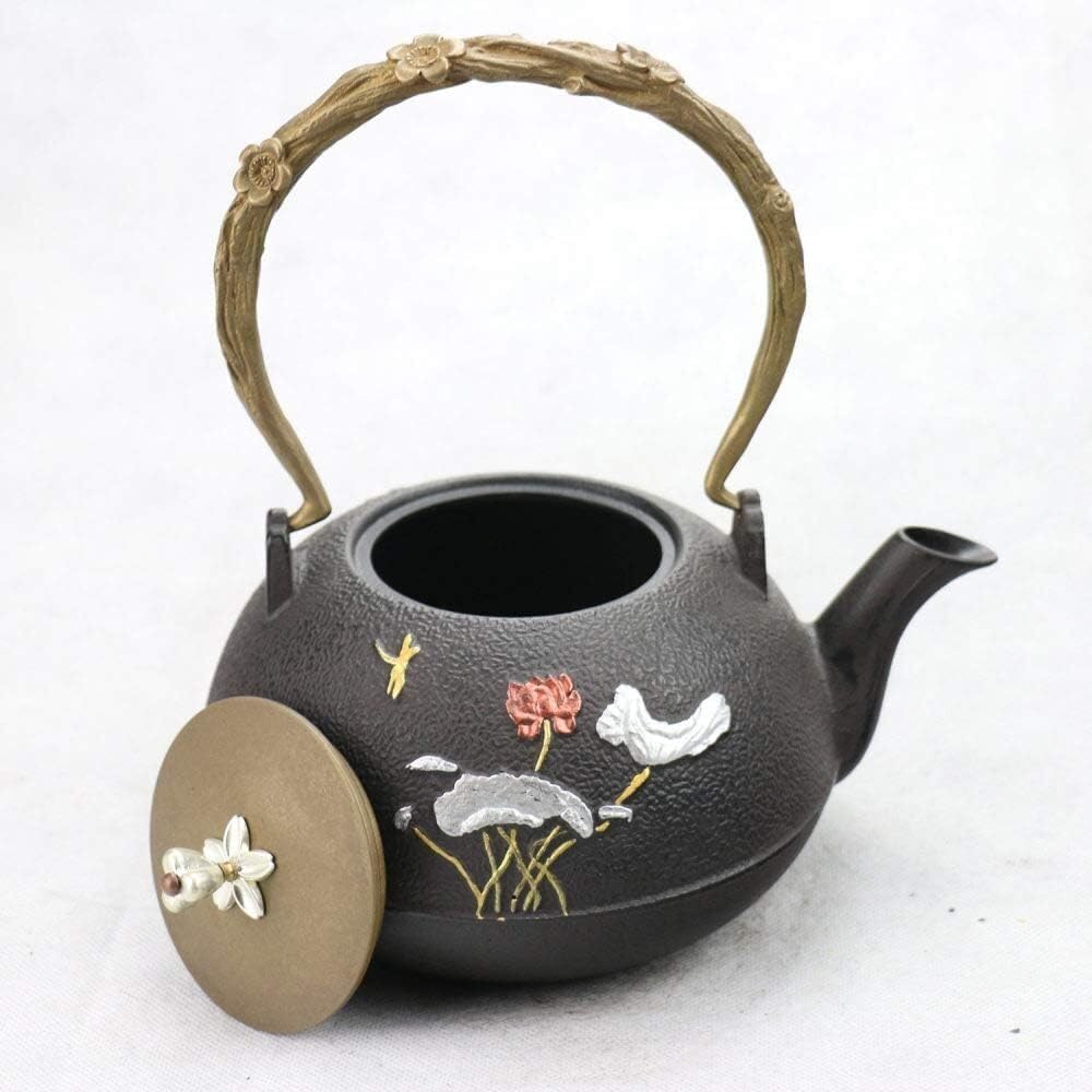 Teiera in ceramica, teiera da 40,5 oz/1,2 l, teiera in ghisa, teiere in ghisa, teiere giapponesi, bollitore, teiera, teiera, bollitore, teiera, cucina domestica, bollitore in ghisa/9834
