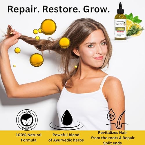 Miniatura 7 de Aceite de romero para el crecimiento del cabello, infundido con biotina para un crecimiento más rápido del cabello, suero de crecimiento extremo del