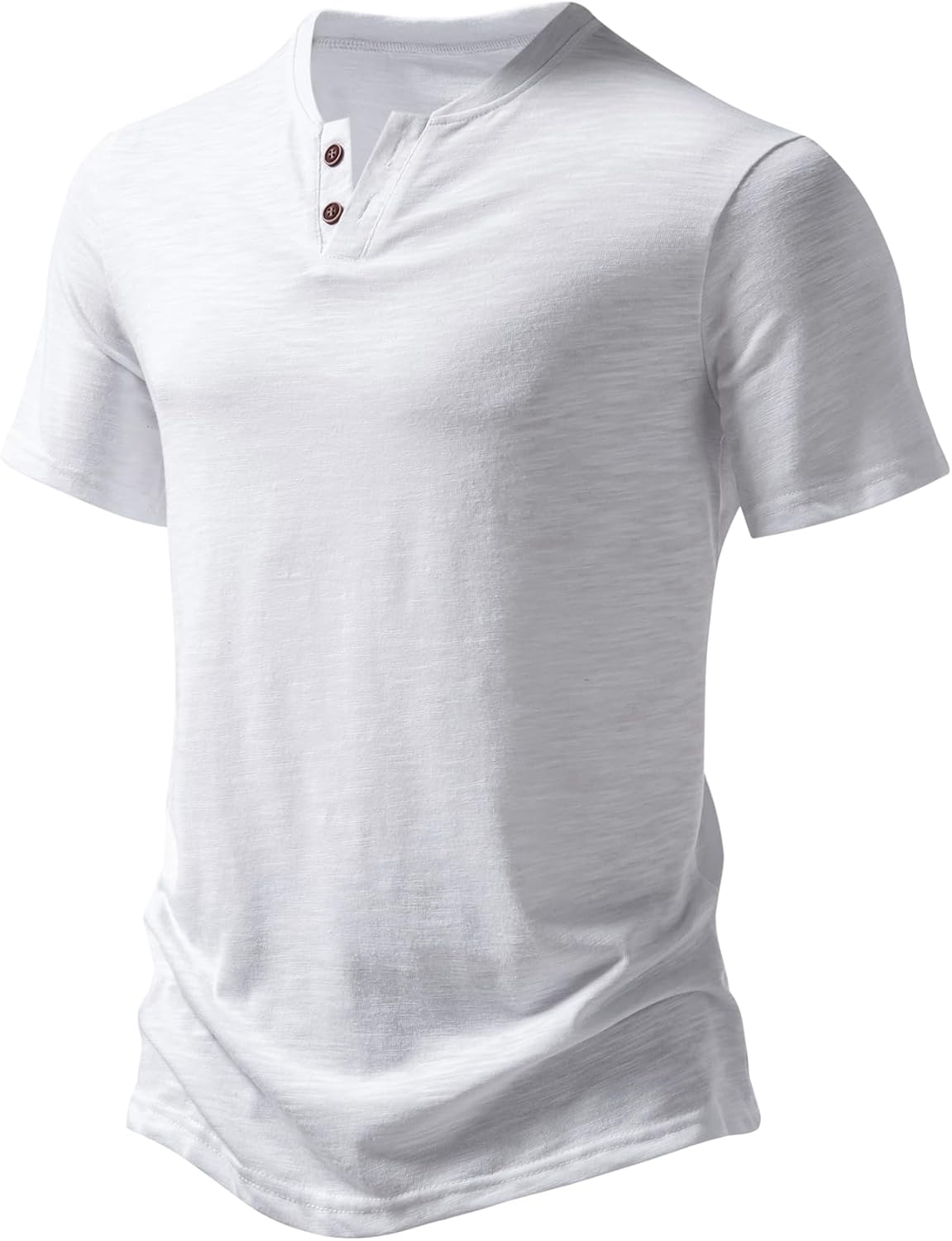 JEMITOP Men's Stretchy Short Sleeve Henley T-Shirt Casual Cotton 2 Buttons Notch Neck Tee Shirts - Image 3