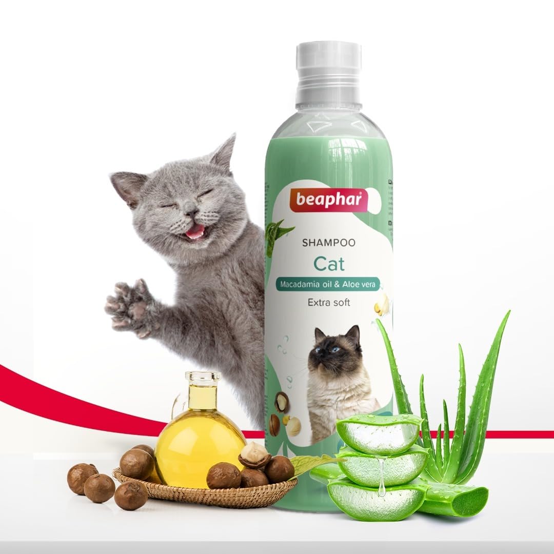 Beaphar Cat Shampoo, Extra Soft & Glossy Coat|Macadamia Oil, Aloe Vera|Dryness & Itch Relief|Herbal Shampoo For Cats-250 Milliliter (B0D22S751K) Amazon Price History, Amazon Price Tracker