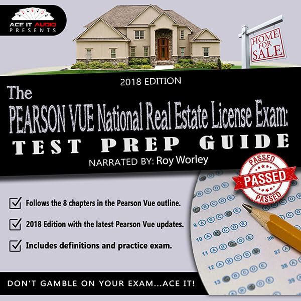 Cover art for The PEARSON VUE National Real Estate License Exam: Test Prep Guide (2018 Edition)