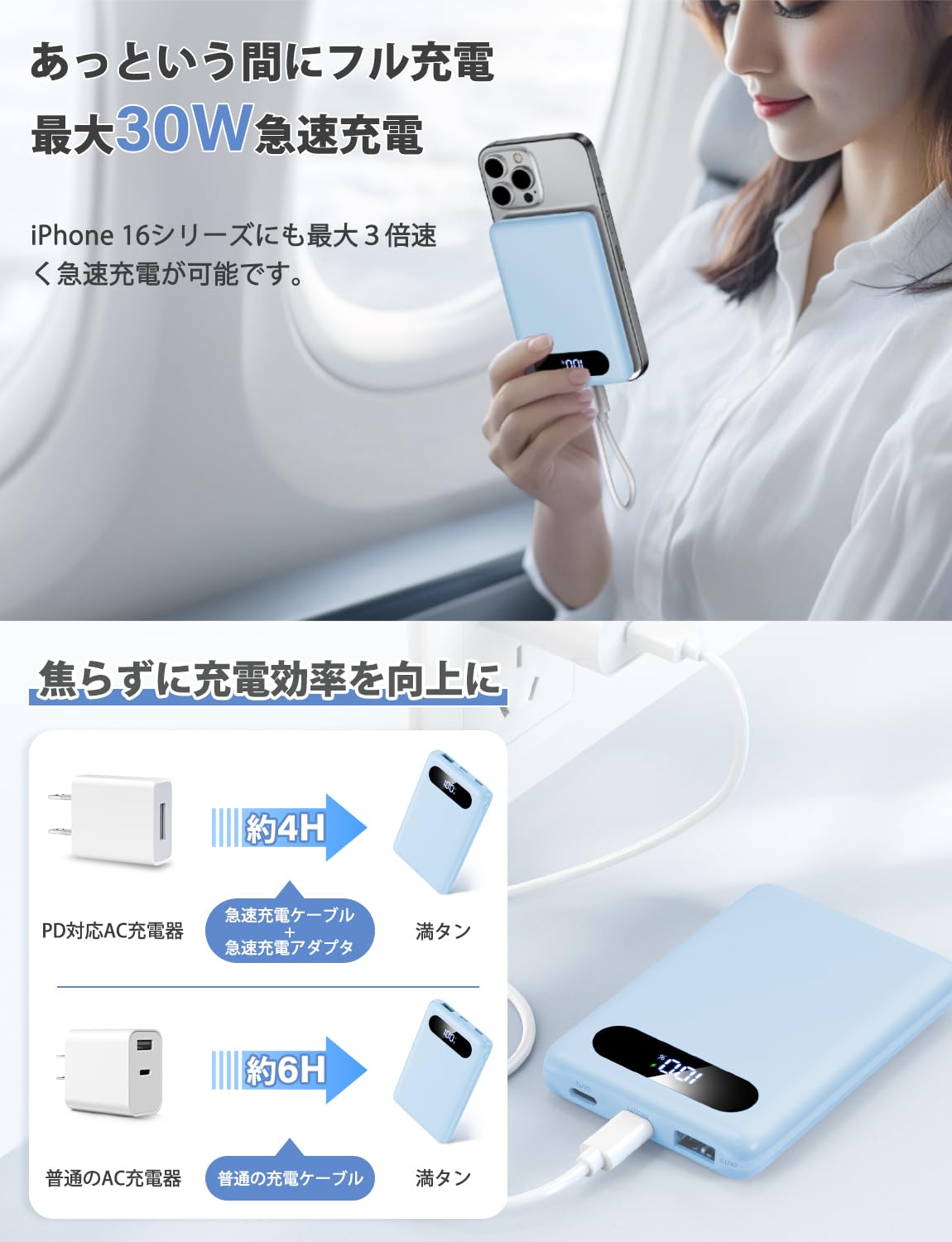 Amazon | 日本語取扱説明書 モバイルバッテリー 軽量 小型 【20000mAh