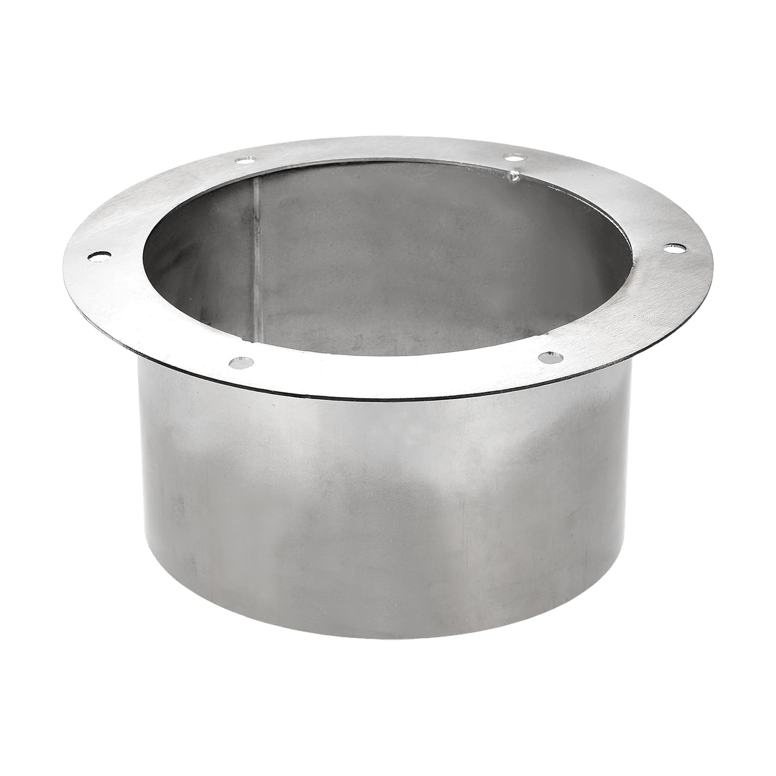 PATIKIL 6.6" Duct Connector Flange, Straight Pipe Exhaust Flange Stainless Steel Pipe Hose Duct Collar Wall Mount for Heating Cooling Ventilation HVAC System, Silver