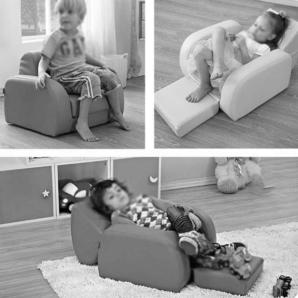 Couch Small Sofa Seats in The Bedrooms for Boys and Girls Nursery Three-Purpose Backrest Armchair Suitable for Under 4 Years Old Load-Bearing 50kg (Color : Green Size : 405500cm) (Light Blue 40*45*5