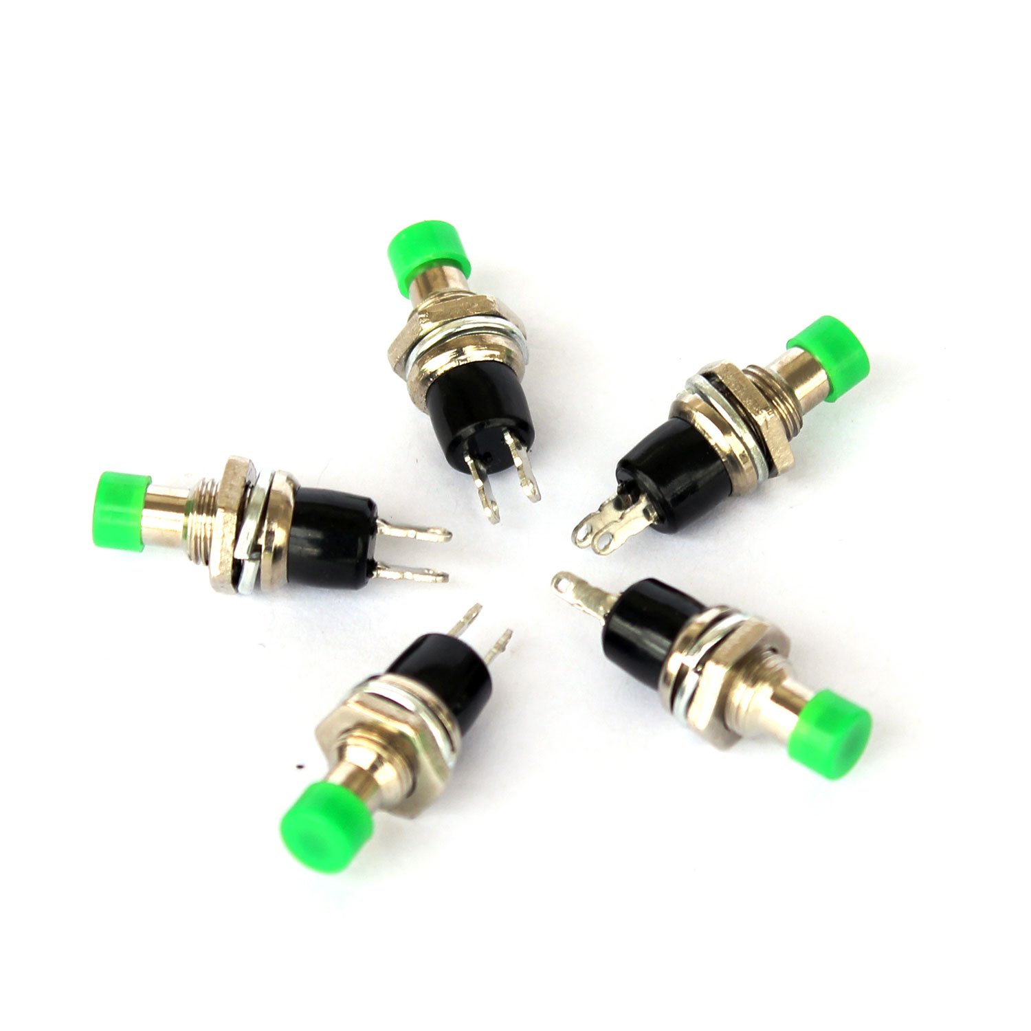 Gebildet 24pcs 12mm SPST Momentaneo Pulsante ON/OFF AC 250V/1.5A 125V