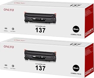 ONLYU Compatible Toner Cartridge Replacement for Canon 137 CRG137 MF212w MF216n MF217w MF244dw MF247dw MF249dw MF227dw MF229dw MF232w MF236n LBP151dw D570 Laser Printers (Black, 2-Pack)