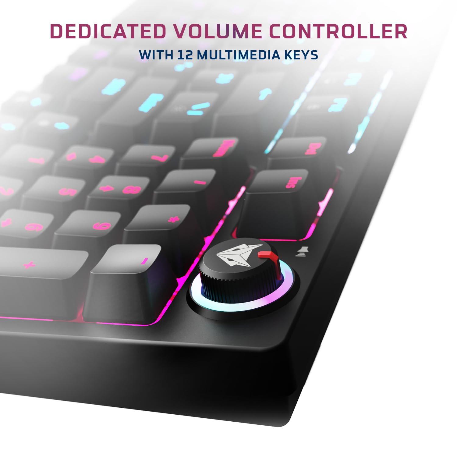 EvoFox Katana X2 FS Mechanical Gaming Keyboard | 3‑Pin Replaceable Clicky Blue Switches, Dynamic Backlighting, All Keys Anti‑Ghosting, Volume Knob, Copilot, Xbox Gamebar, Screenshot & More (Black) — Amazon image 4