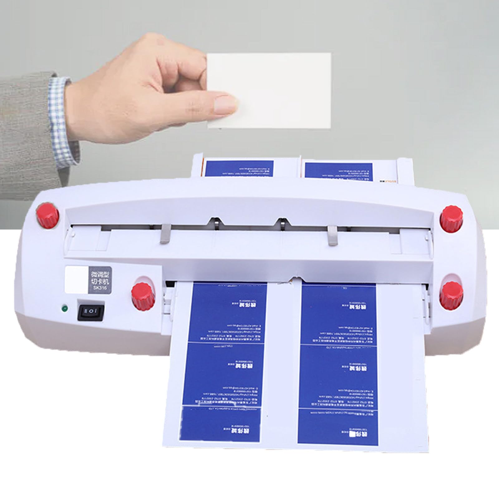 Taglierina per Biglietti da Visita 120-300 G, Strumento di Taglio Automatico della Carta, Taglierina Elettrica per Biglietti da Visita 110 V/220 V, Taglierina per Biglietti da Visita,220V
