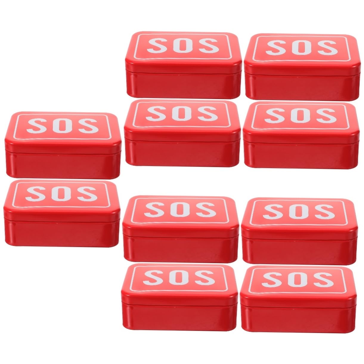 Toddmomy 5 Ensembles Boîte De Survie Portable Boîte De Rangement Étanche Et Résistante pour Équipement De Camping Et Randonnée Organisateur De Matériel De Secours 2 Pièces * 5