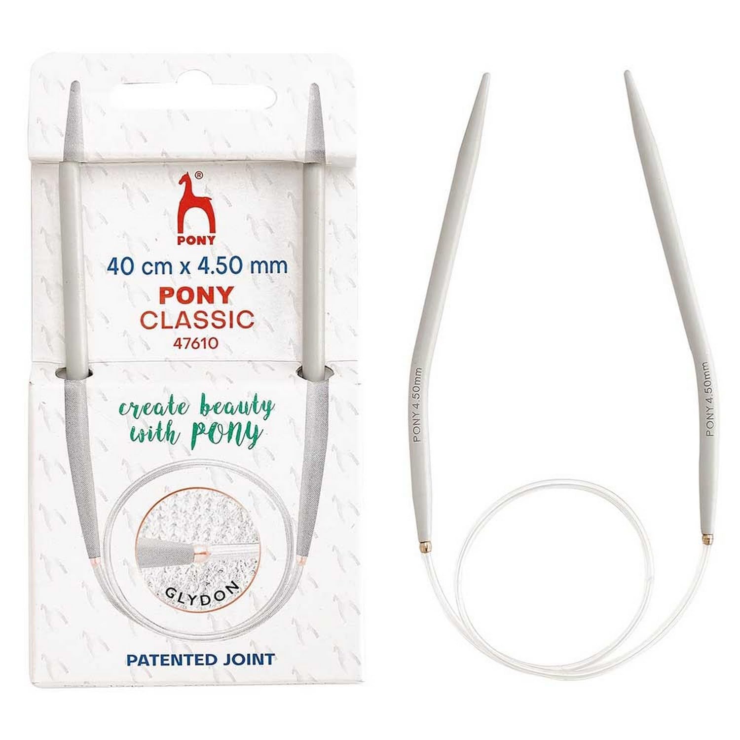 Pony Classic 40cm Fixed Circular Knitting Needles - 4.50mm (P47610)