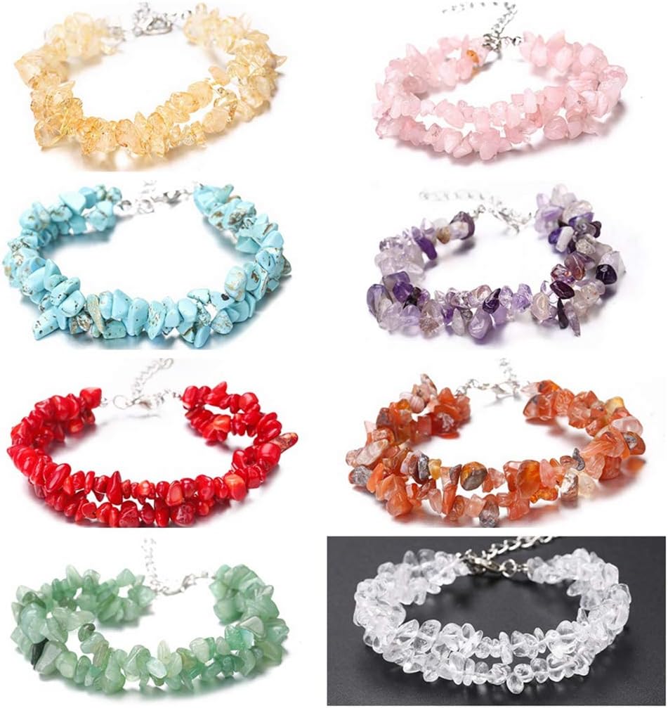 7 Chakra Natural Chip Stone Beads 3-5mm 100g About 500 Pieces Irregular Gemstones Healing Crystal Loose Rocks Bead Hole Drilled DIY for Bracelet Jewelry Making Crafting (3-5mm, 7 Chakra Color Mix) 3-5mm 7 Chakra Color Mix