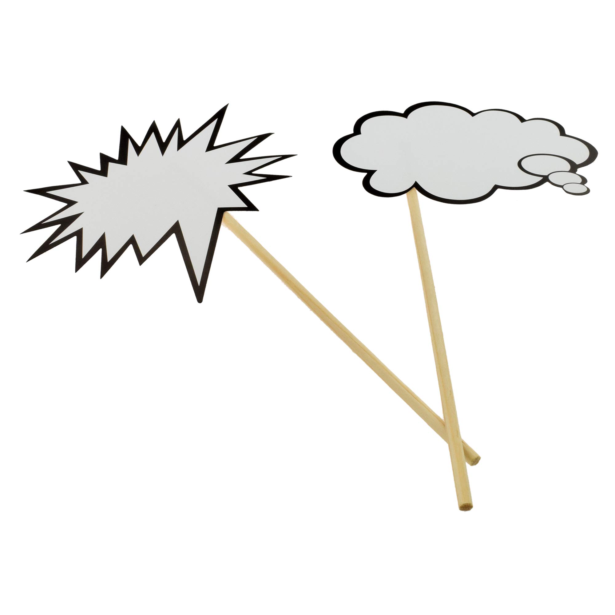 Gtr-Photo Props White Speech Bubbles Photo Props Pack Of 2 Xp009