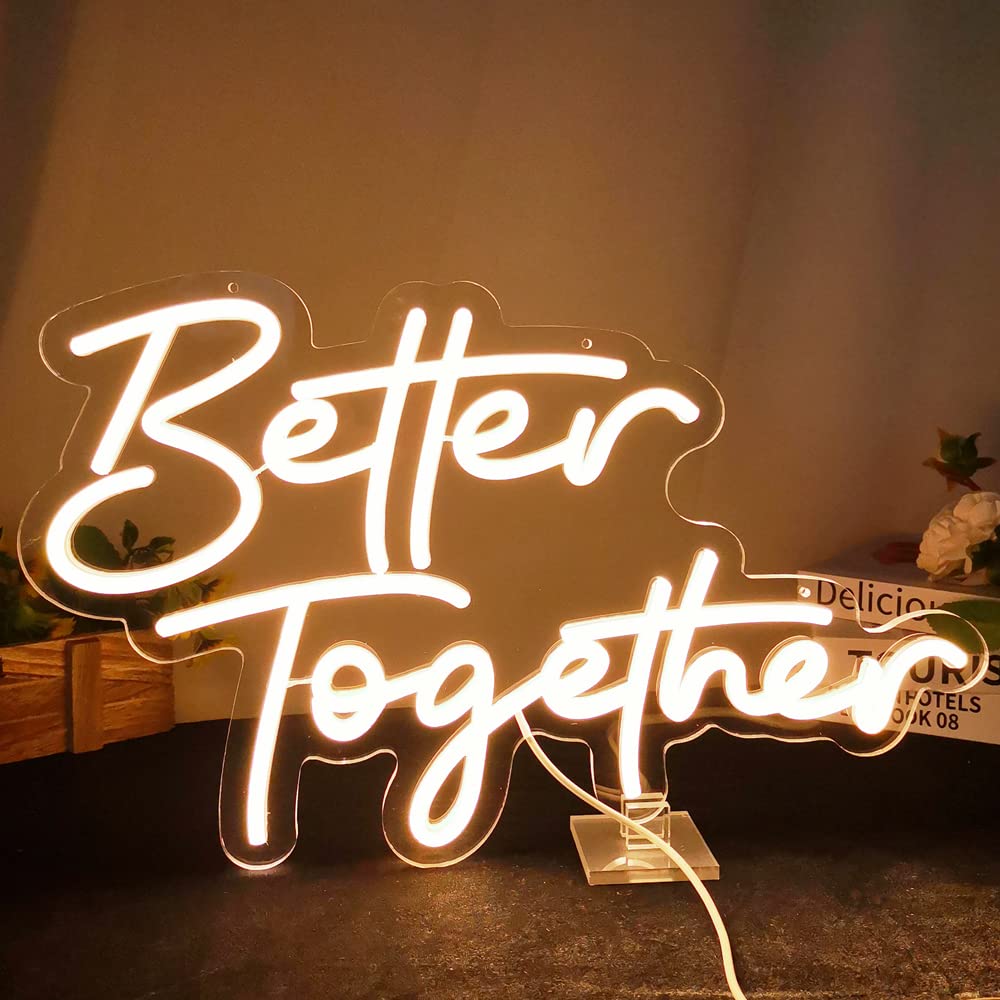 結婚式 ネオンサイン ネオンライト better together Looklight Better Together Neon Sign,Neon Light for Wall