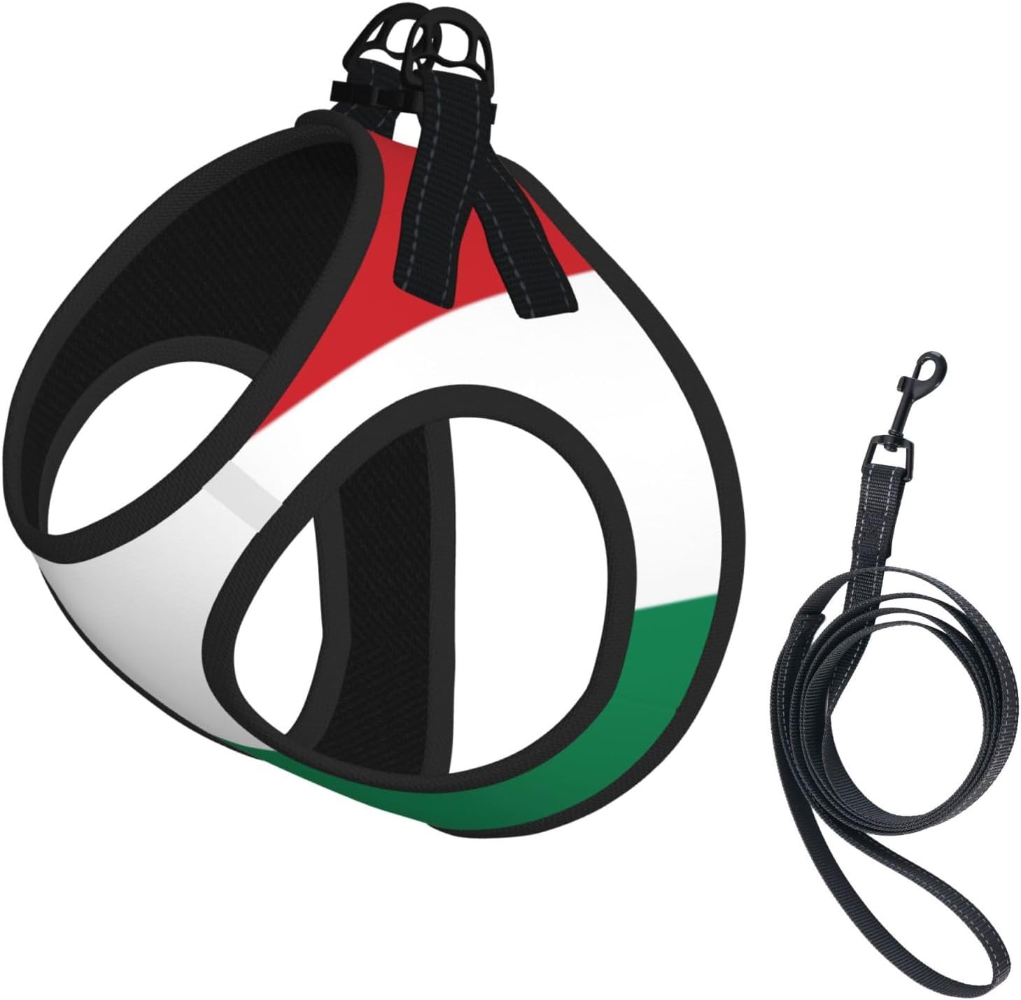Flag of Hungary Pet Vest Small Size Dog Harness and Leash Set for Training, Reflective & Adjustable with Accessories Small