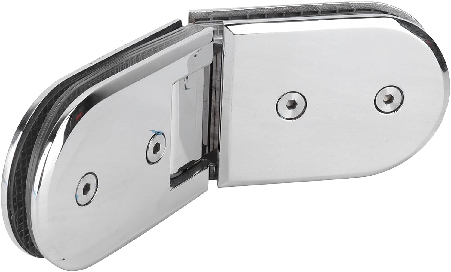 Glass Door Hinges, 135 Degree, Heavy Duty Gate Clamp Shower Door Bracket Hinge Plated Clip,8-12mm Glass
