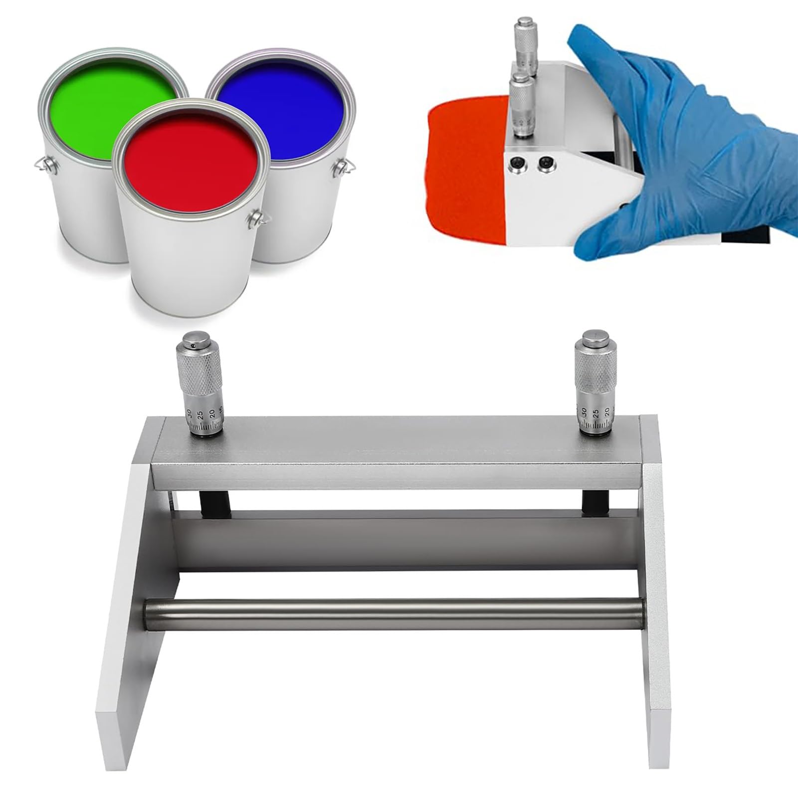 Aplicador de revestimiento de película ajustable, dispositivo de preparación de película húmeda micrómetro para revestimiento de cuchillas de laboratorio, grosor ajustable de 0 a 3500 μm