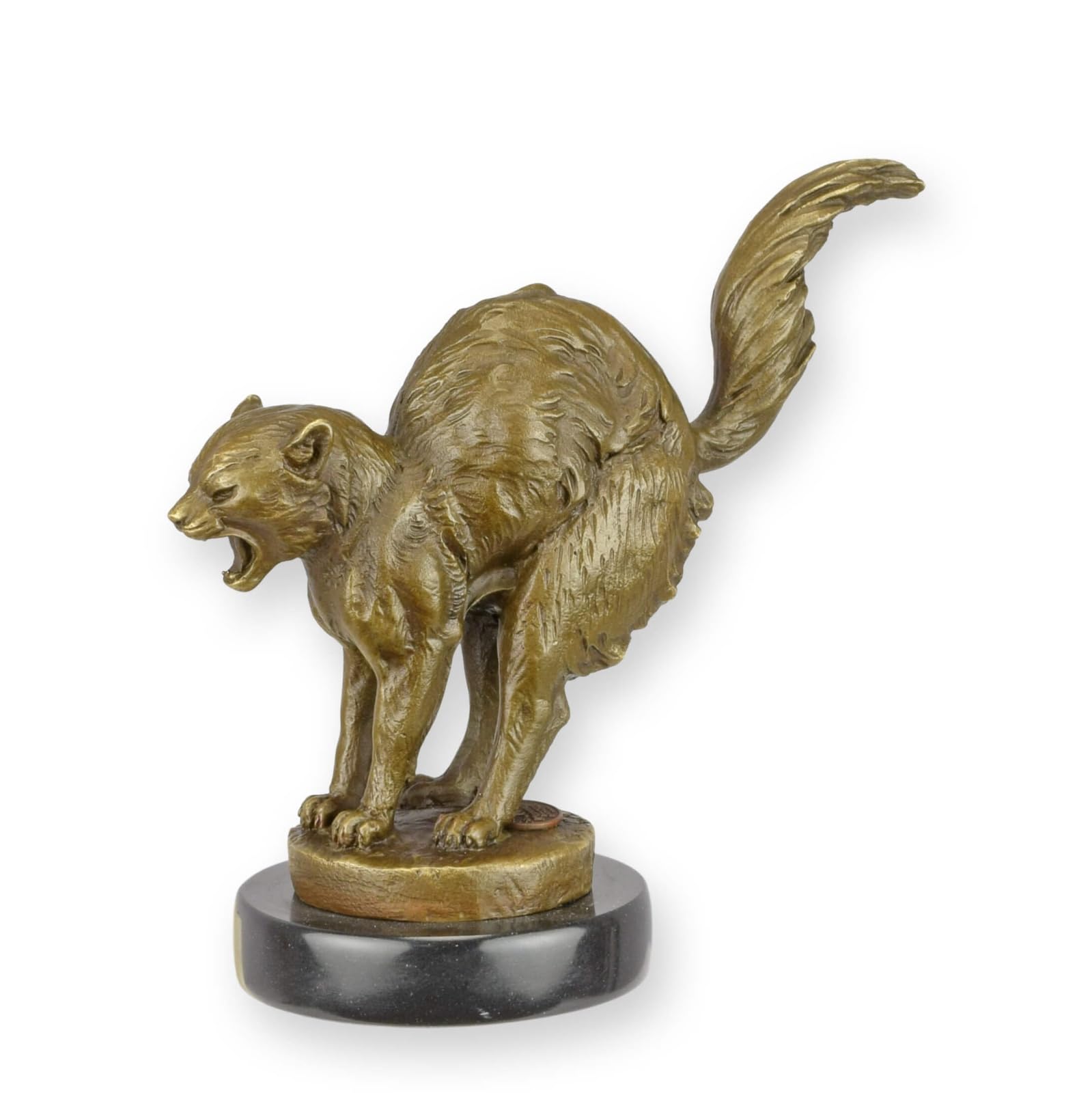 aubaho Bronze Sculpture of a Cat Replica Retro Design Decoration