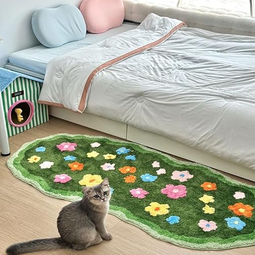 LRSBDSRL 3D Floral Area Rug 2x4ft