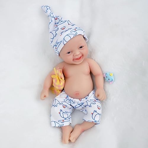 Miniatura 5 de Miaio Muñeca Reborn de silicona de 7 pulgadas mini muñecas realistas recién nacidas de silicona para aliviar el estrés para adultos hecha a mano con