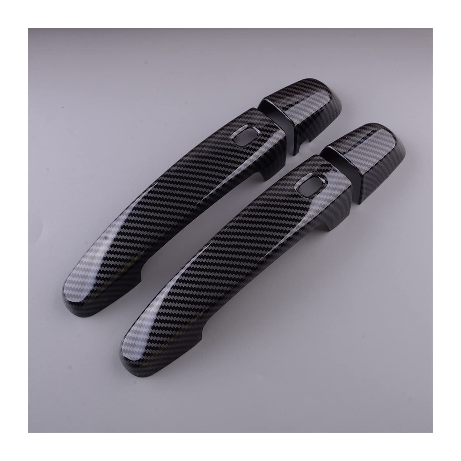 Rinkteea One Color Exterior Car Door Handle For Camaro 2016-2020 Carbon Fiber Style 4Pcs/Set Exterior Front Door Handle Cover Trim Decor Smart Hole