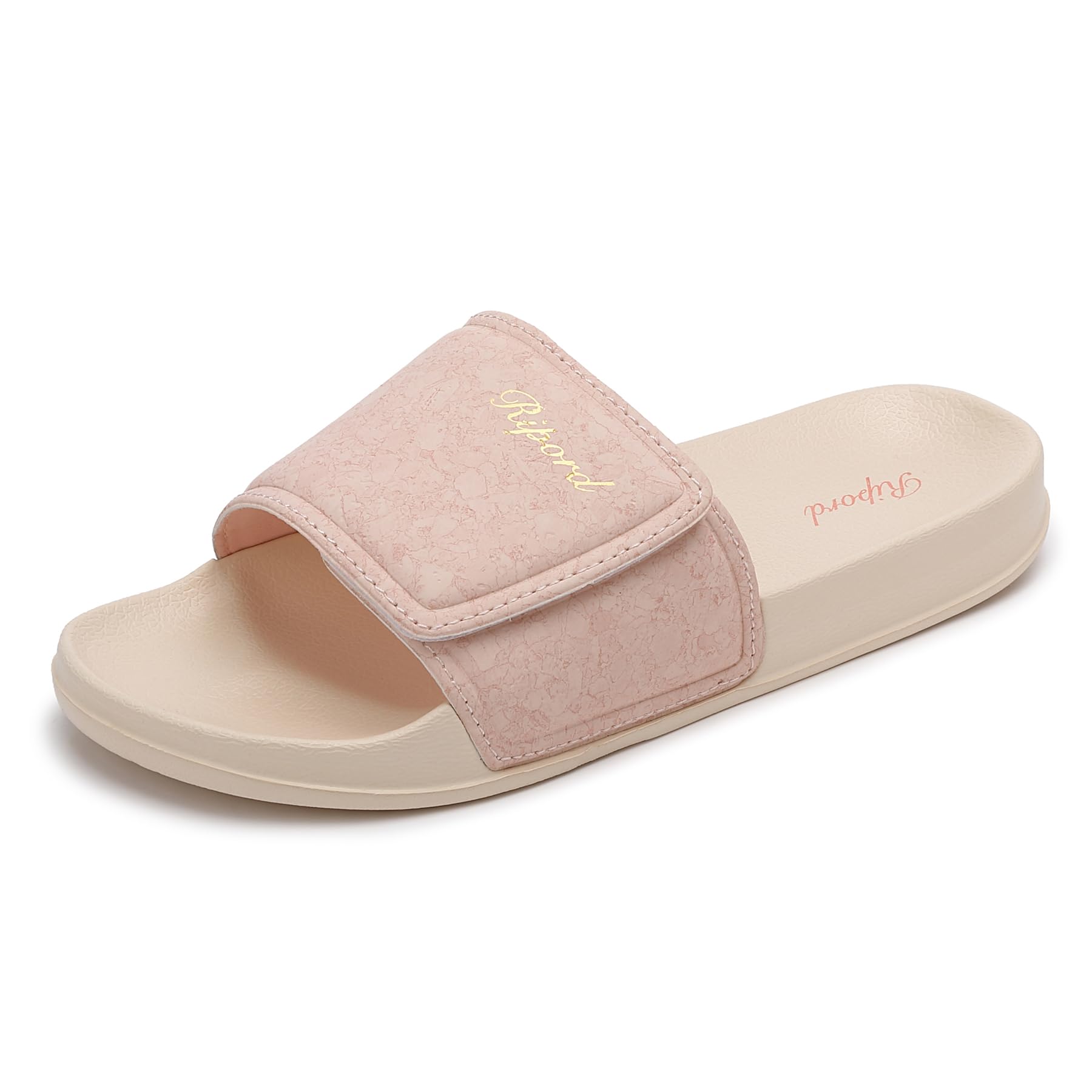 Ripord Damen Sandalen Verstellbare Bequeme Einsteck-Pantoletten Spaziersandalen Innen Außen