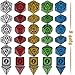 CiaraQ Polyhedral Dice with 5 Pouches, 5 Sets of Retro Dice for MTG DND Board Games, 35 Pieces