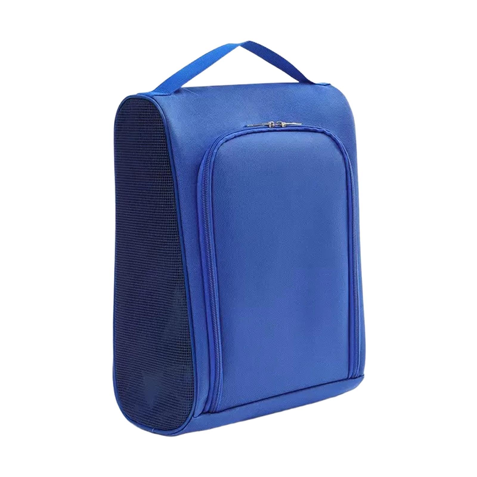 Borsa per Scarpe da Golf, Porta Scarpe Portatile Oxford con Ventilazione, Cerniera E Maniglia Resistente, Adatta per Uomini, Donne, Palestra, Lavoro, Blu
