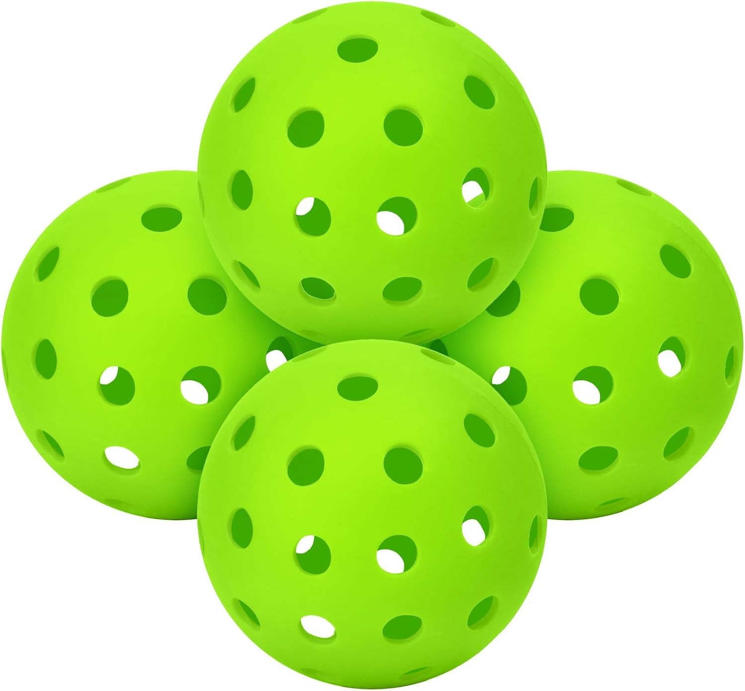 Pickle Ball Balls, 40 Holes Outdoor Pickleball Balls, High Visibility and Bounce, Durable Pickleball Balls for All Style Pickleball Paddles & All Skill Levels (Pack of 4) (Green)-image-25