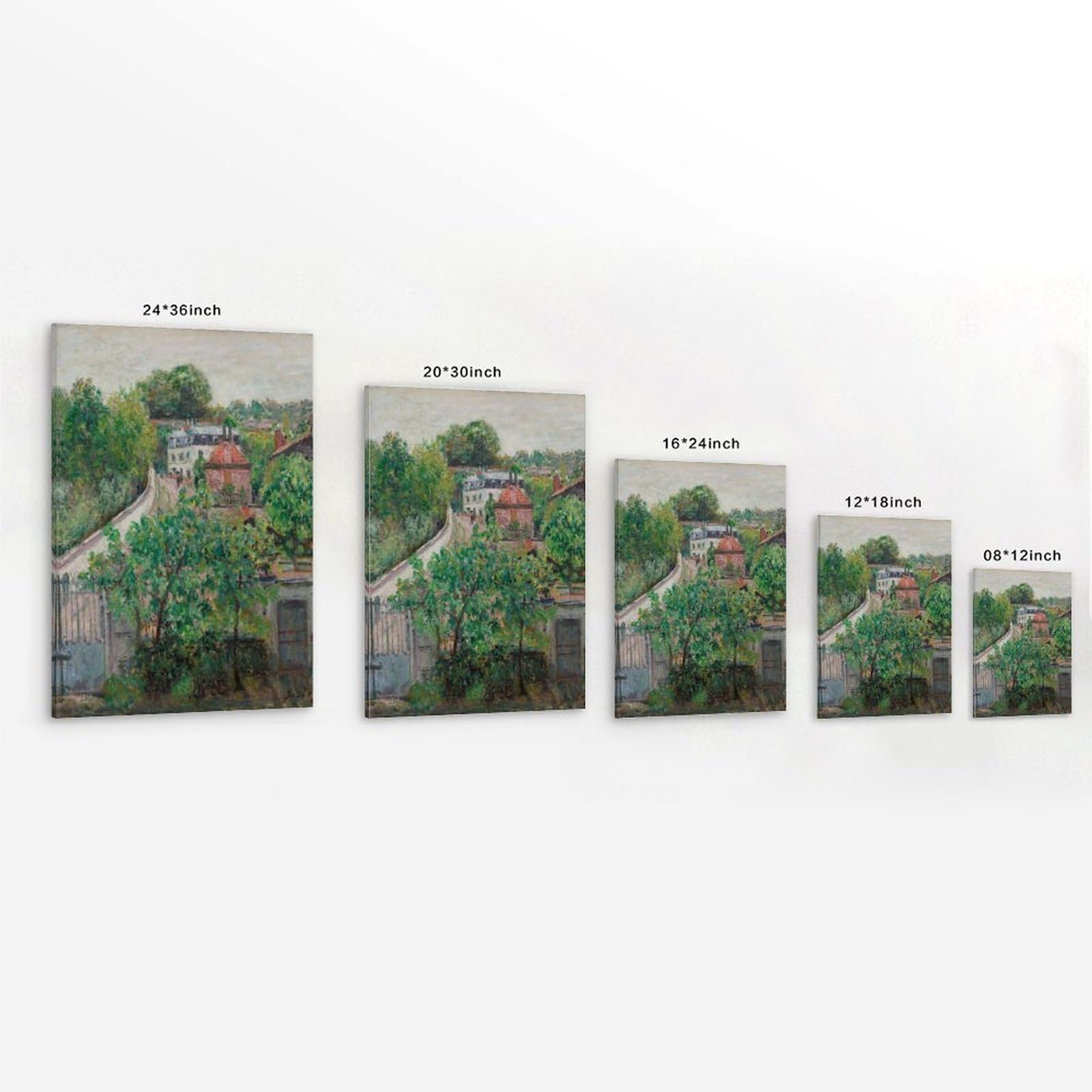generisch View of Sèvres by Alfred Sisley- Impresiones en lienzo modernas, pinturas decorativas para habitación de niños o niñas, murales para sala de estar y pinturas con motivos navideños 30,5 x