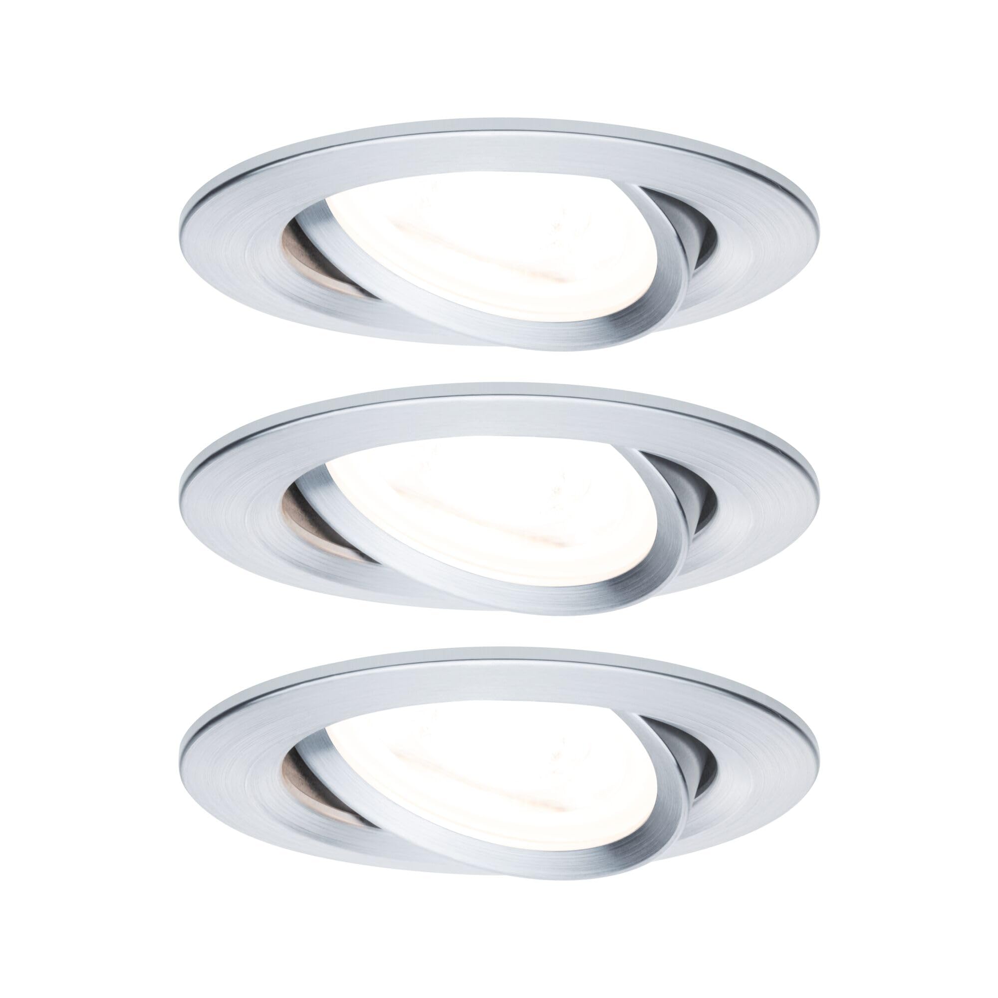 Paulmann 92980 Lampada da incasso Nova LED set da 3 tonda 3x6,5W bianco opaco spot zinco-alluminio 4000K GU10