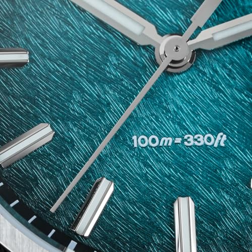 Image of watchdives WD0003 Original Design Aventurine Men Watch VH31 Sweep Second Quartz Watch 36mm Sapphire Crystal Luxury Wristwatch 100m Waterproof Stainless Steel