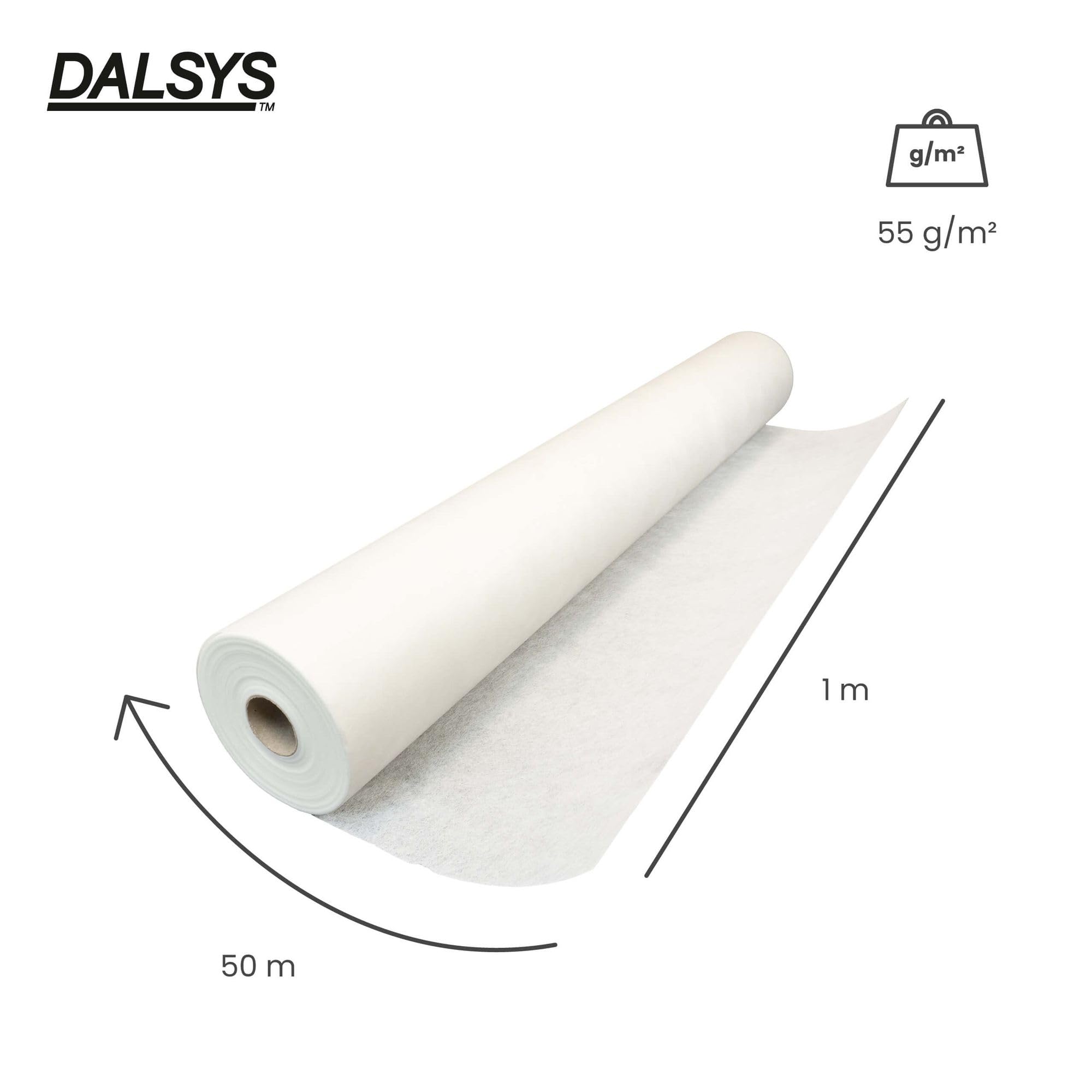 50 m velo para pintar de fibra de vidrio, fieltro de cobertura 55 g/m², 1 m de ancho, velo de renovación para refuerzo alisado y pintura, blanco
