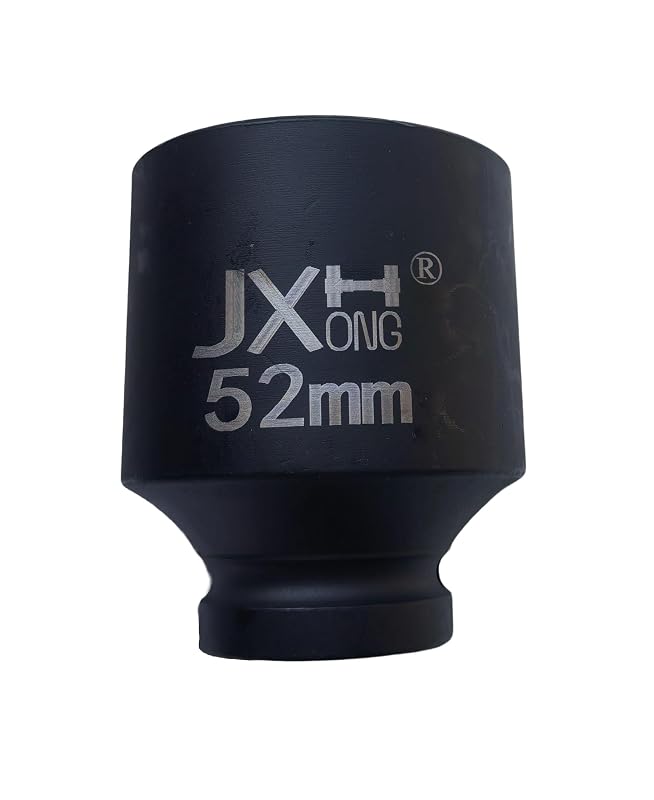 Soquete de impacto 52 mm com encaixe de 19,05 mm (3/4 pol.), 6 pontas, aço-liga Cr-MO, JXHONG, 1 peça
