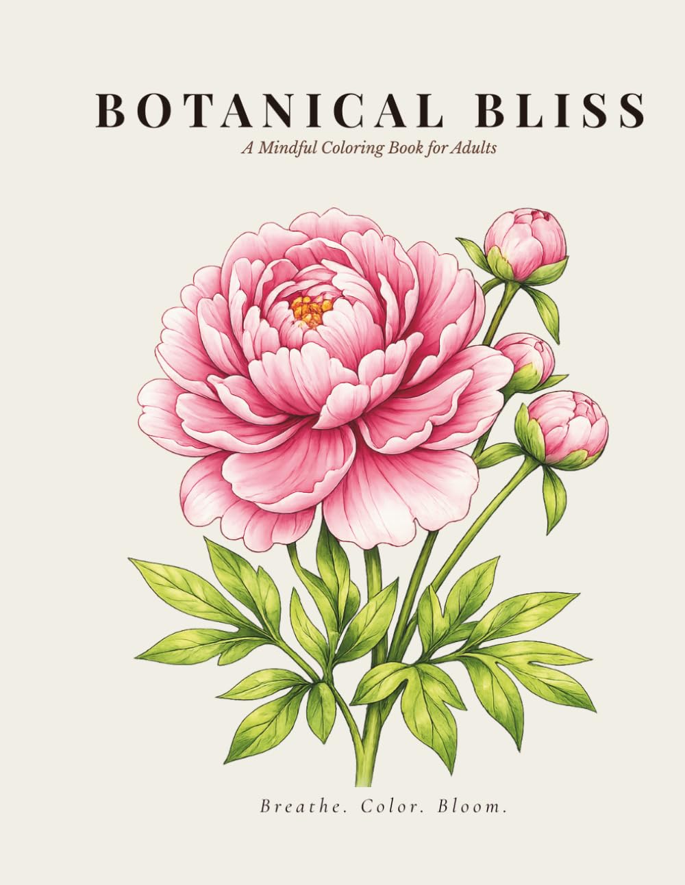 Botanical Bliss: A Mindful Coloring Book for Adults