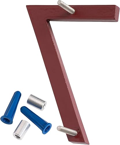 Miniatura 3 de Montague Metal Products MHN-24-F-BR2-7 Números flotantes modernos de aluminio cepillado macizo, 24 pulgadas, níquel satinado recubierto de polvo