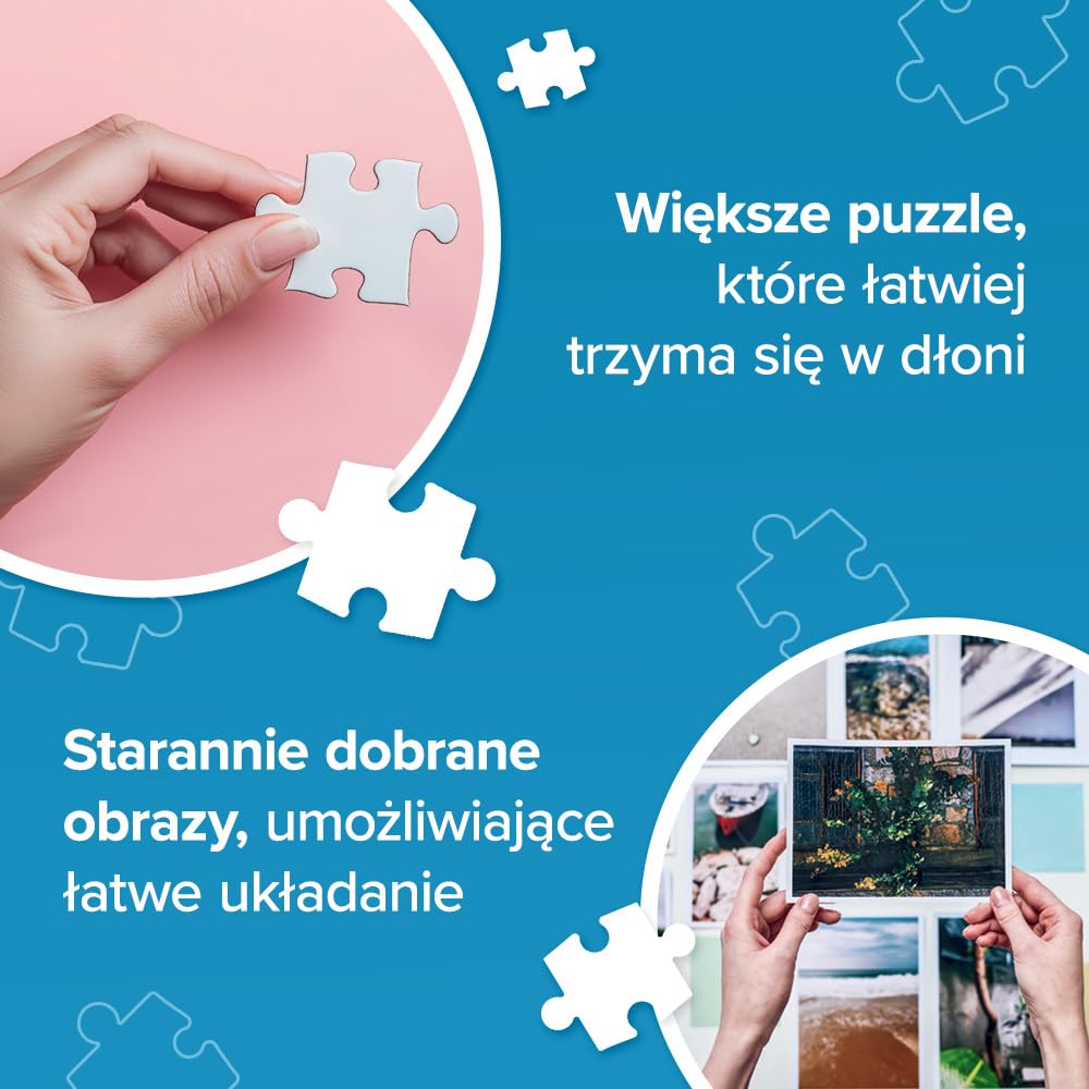 Trefl - Puzzle EasyPiece: Pieski na Wsi - 300 Elementów - Duże Elementy, Łatwe Układanie, dla Dorosłych i Dzieci od 10 lat