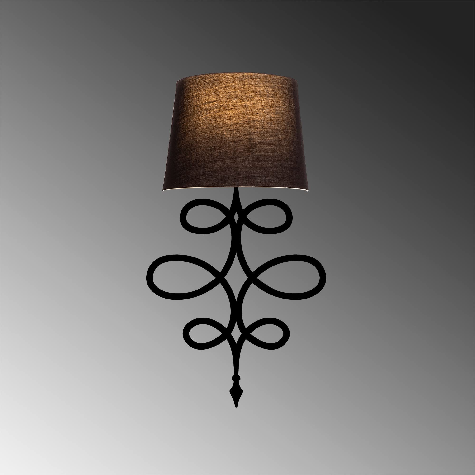 WELL HOME MOBILIARIO & DECORACIÓN Applique da parete, metallo, nero, 15 x 28 x 62, attacco e 27 max 40 w
