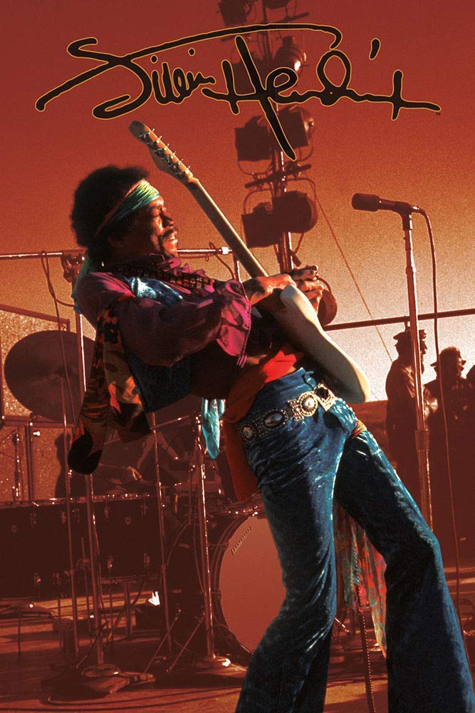 Amazon.com: NMR Jimi Hendrix Live on Stage Laminated Poster - 24.5